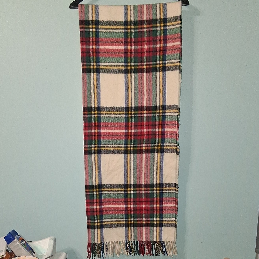 Dress Stewart Tartan Shawl, A Highlands Shawl, Merino Lambswool, Made in UK